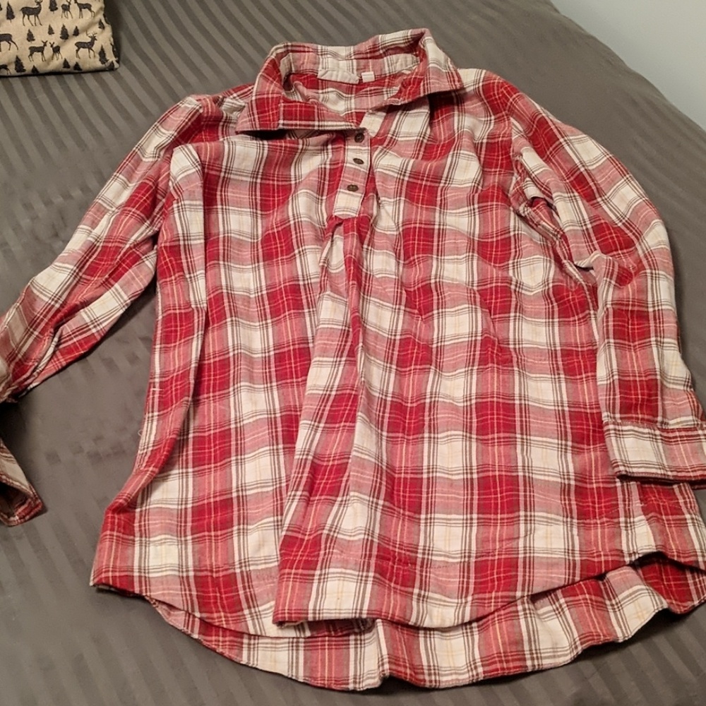 Flannel flowy tunic.